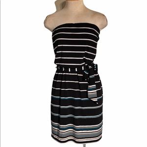 WHBM Striped Strapless Dress Size XXS